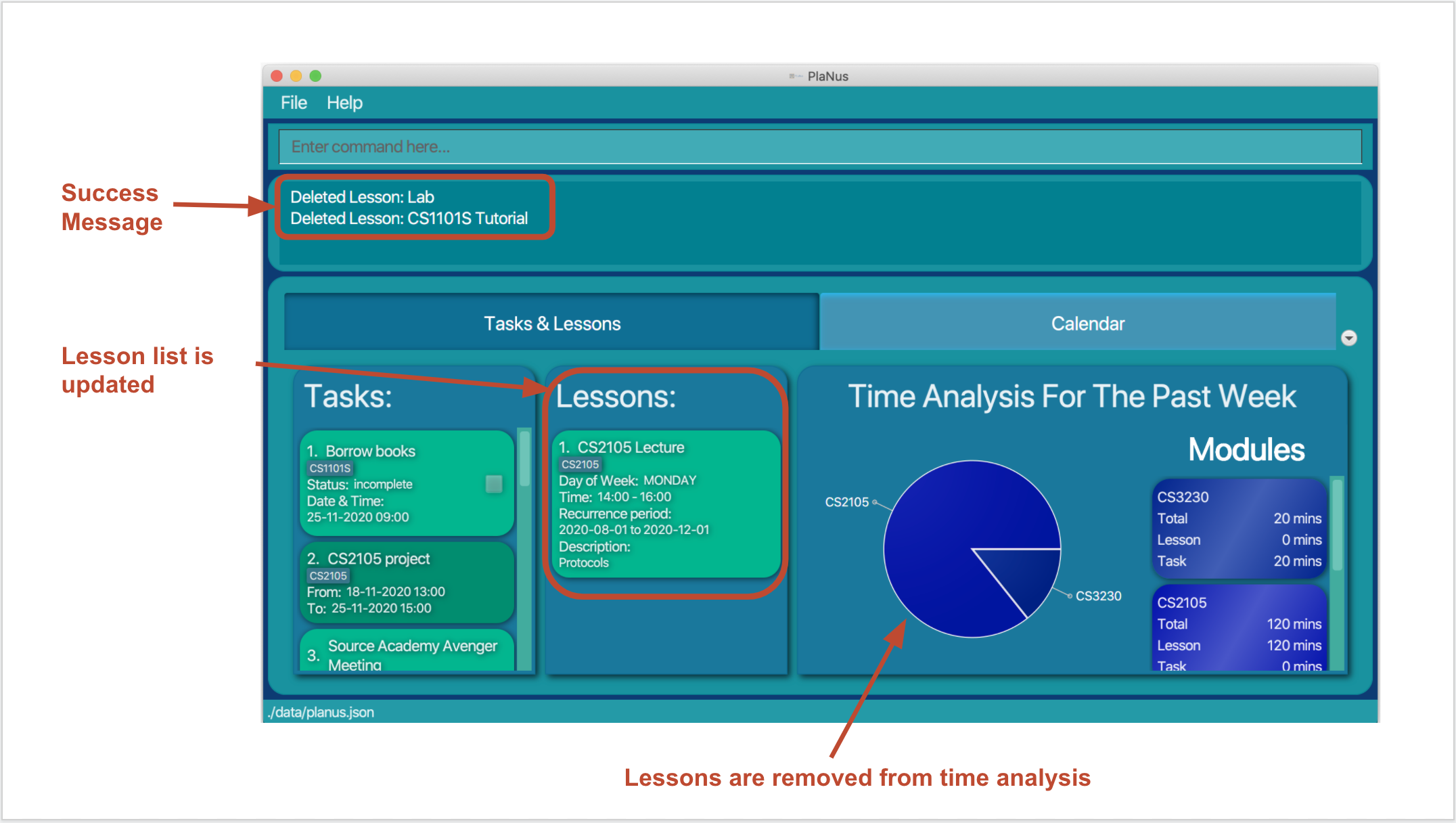 delete lesson result